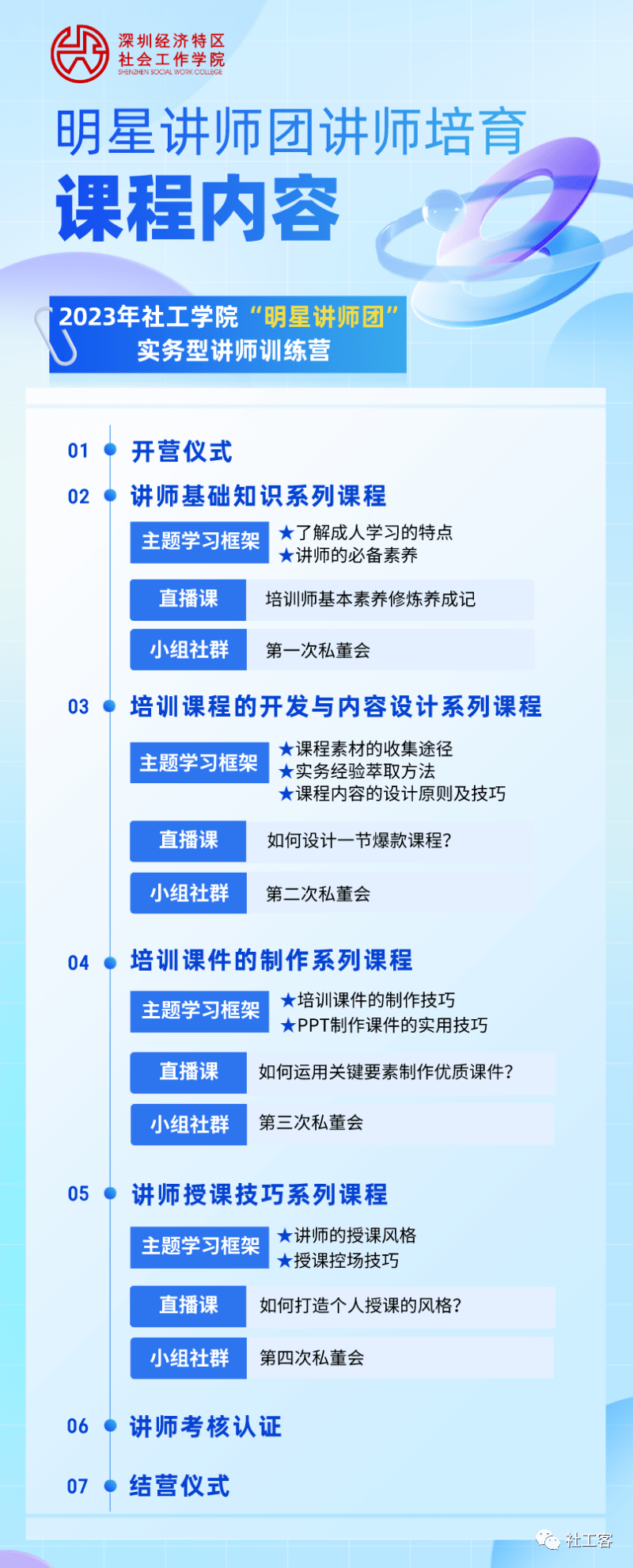 爱游戏官网入口即将截止报名！2023年社工学院“明星讲师团” 实务型讲师磨练营(图1)