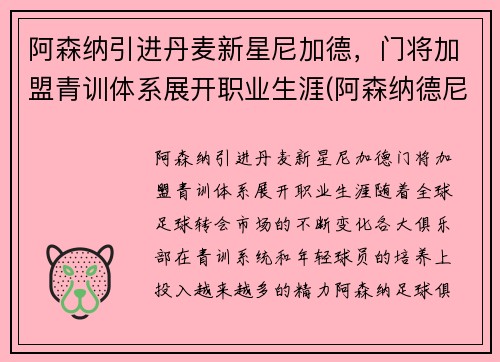 阿森纳引进丹麦新星尼加德，门将加盟青训体系展开职业生涯(阿森纳德尼尔森)
